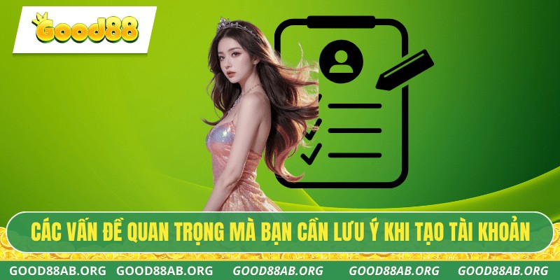 Các vấn đề quan trọng mà bạn cần lưu ý khi tạo tài khoản